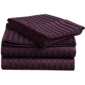 Plain Striped Double Bedsheet