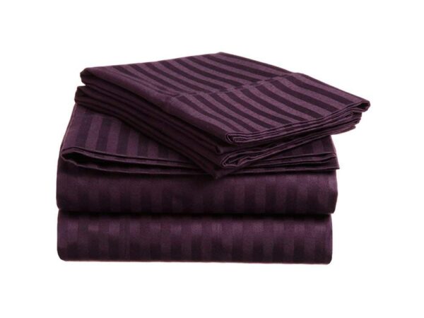 Plain Striped Double Bedsheet