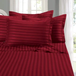 Plain Striped Double Bedsheet