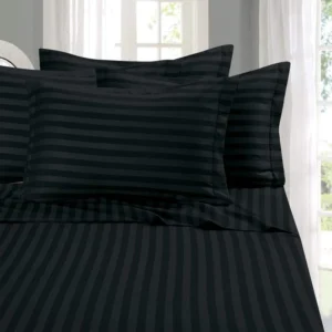 Plain Striped Double  Bedsheet
