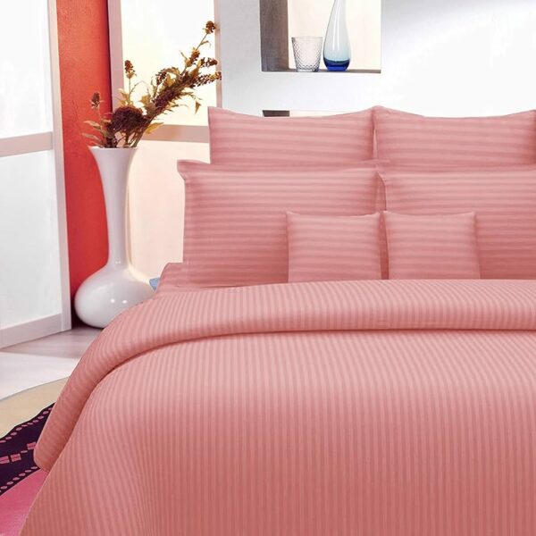 Plain  Striped Double Bedsheet