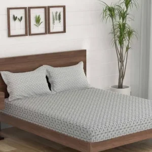 Portico New York Morning Glory Elastic Fitted  Double Bedsheet