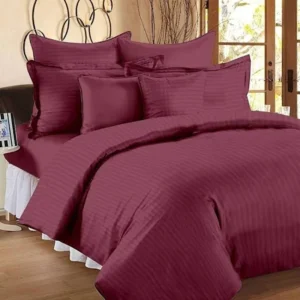 Plain Striped Double Bedsheet