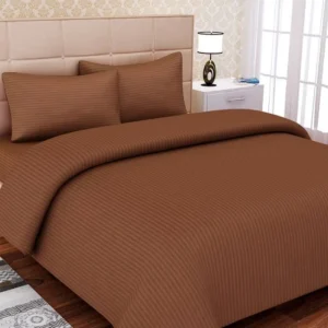 Plain Striped Double Bedsheet
