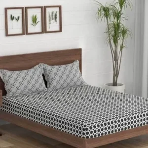 Portico New York Morning Glory Elastic Fitted  Double  Bedsheet