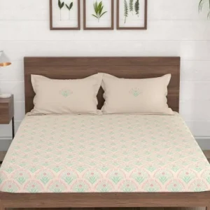 Portico New York Morning Glory Elastic Fitted  Double Bedsheet
