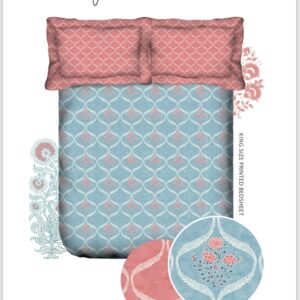 Trident Carnival Gold Double Bedsheet