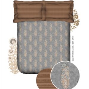 Trident Carnival Gold Double Bedsheet