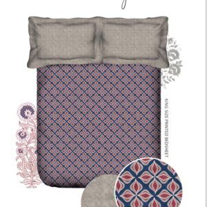 Trident Carnival Gold Double Bedsheet